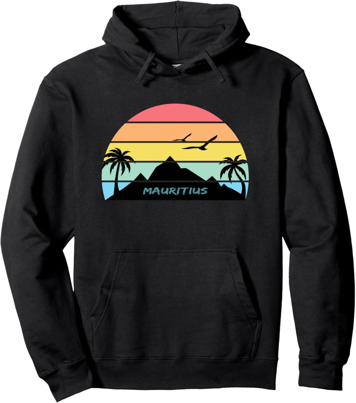 Mauritius Insel Palmen Kreolisch Reise Urlaub Souvenir Rum Pullover Hoodie