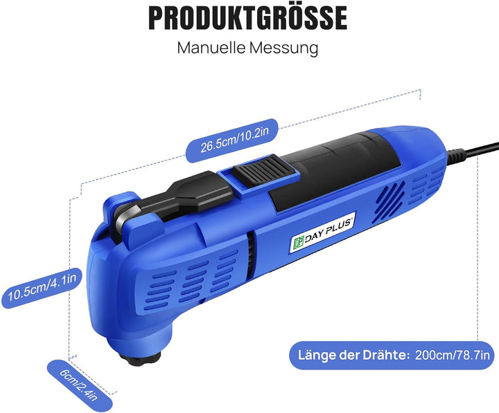 Oszillierende Multi-Werkzeuge, 280W 22000 OPM Elektro-Kabel-Multi-Werkzeug, 3 ° Oszillationswinkel,