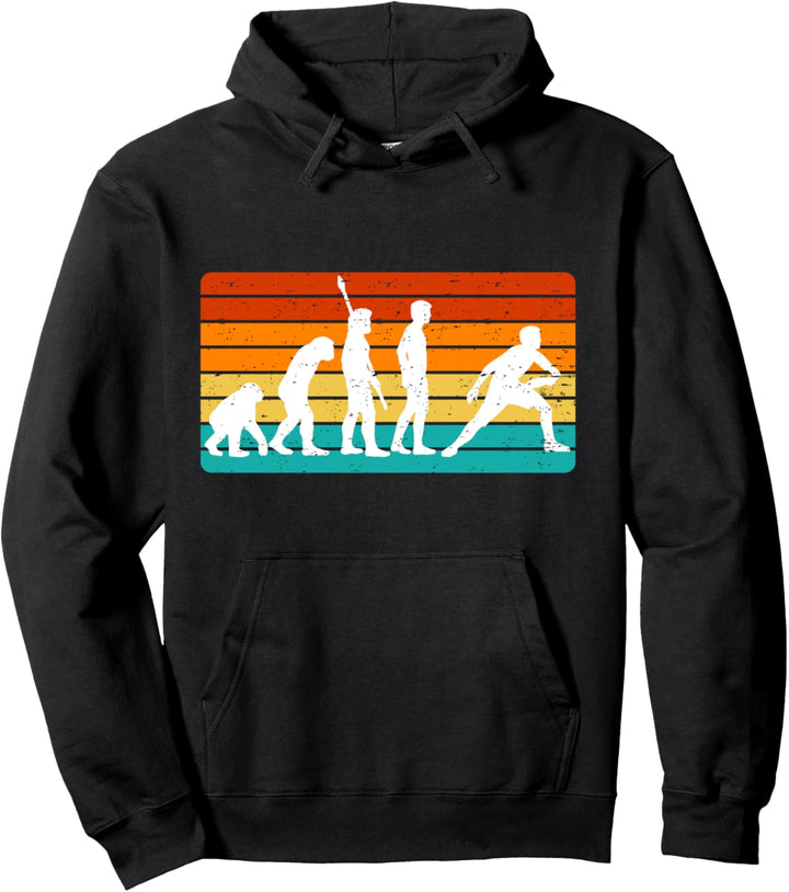Retro Frisbee Golf Design I Evolution Vintage Pullover Hoodie
