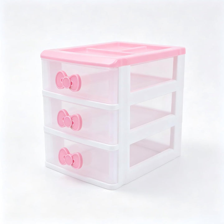 Schöne Mädchen rosa Farbe Kawaii & niedliche Desktop-Schublade Aufbewahrungsbox Empfänger Organizer