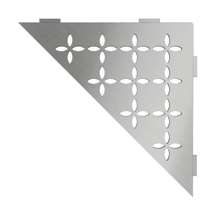 Schlüter Shelf-E-S1 210x210mm Floral (Edelstahl gebürstet) Triangular Corner - Floral, Triangular Co