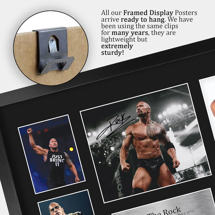 HWC Trading FR A3 The Rock Wrestling Geschenke Gedruckt, Signiert Autogramm Bild Für WWE & WWF Erinn