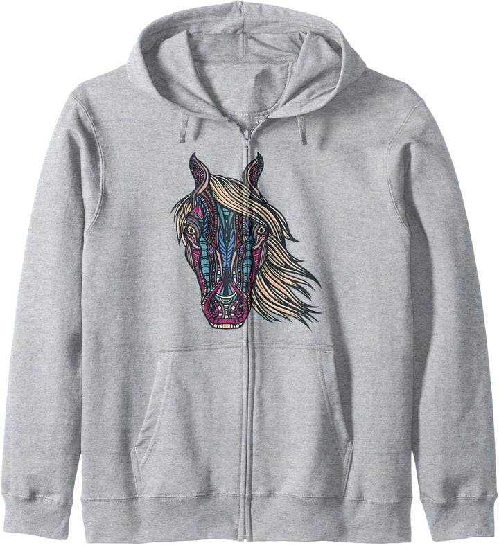 Tribal-Pferd Kapuzenjacke
