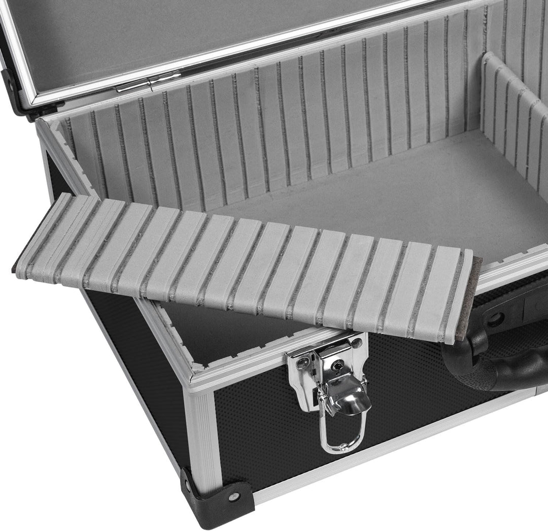 anndora CD Koffer für 60 Standard CD Cases - 43 x 29 x 18,5 cm - Schwarz 60 CD's schwarz, 60 CD's sc