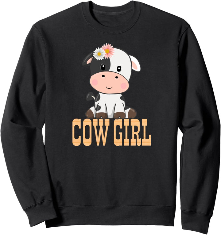 Nettes Kuh-Design für Mädchen Frauen Sweatshirt