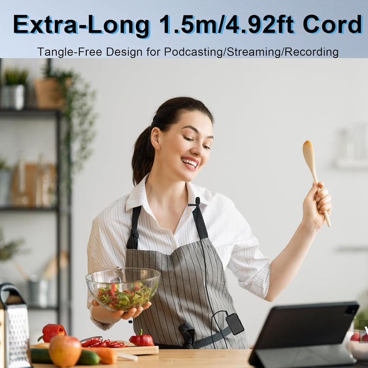 2 Pack Lavalier Ansteckmikrofon für DJI MIC 2 Wireless Transmitter Sender, für Rode GO II 2 Wireless