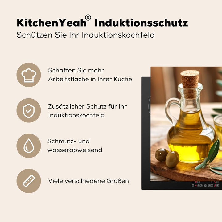 KitchenYeah© Herdabdeckplatte Einteilig Ceranfeld Abdeckplatte für Induktionsschutz Ceranfeldabdecku