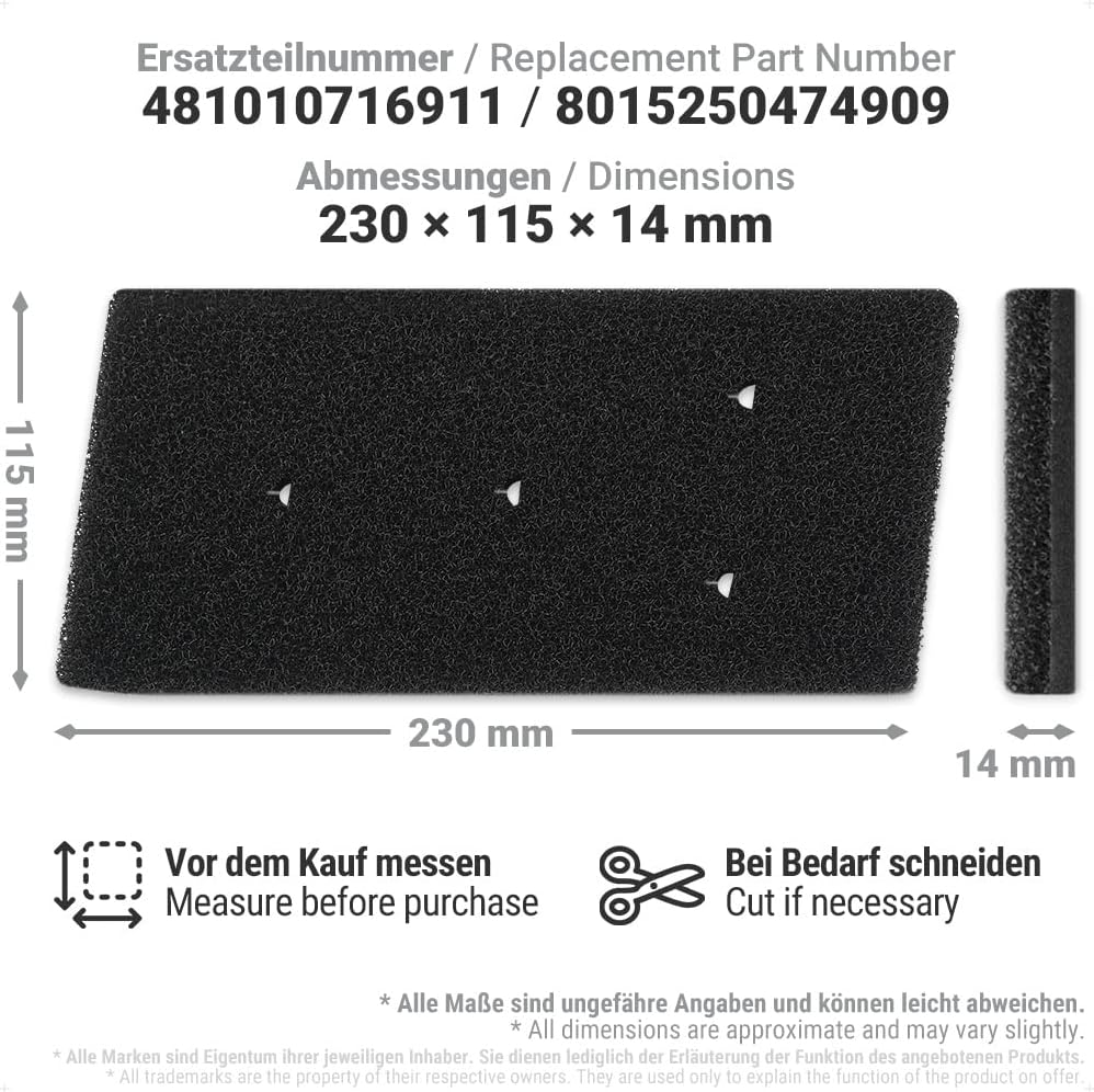 Siegvoll 4x Trockner Filter für Bauknecht Privileg Whirlpool HX 481010716911 und 8015250474909, Drye