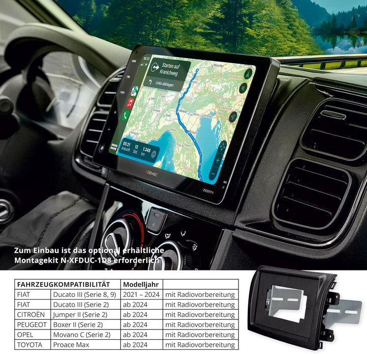 ZENEC Z-E3771 1-DIN DAB+ Infotainer mit CP/GAA