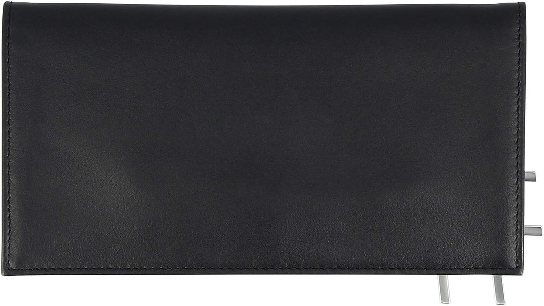 DUDU Damen Portemonnaie Elegant aus Leder schlankes Design mit Reissverschluss und Kreditkarten-Fäch