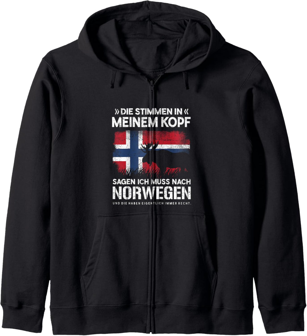 Norwegische Flagge Noreg Norge Skandinavien Norwegen Kapuzenjacke