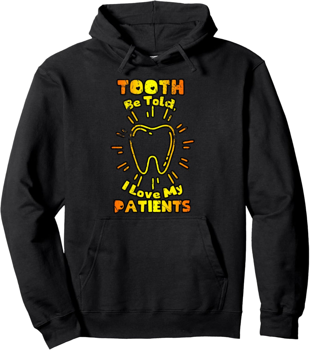 Zahnarzt Zahnarzthelferin Witziges Wortspiel Zahn mit Biss Pullover Hoodie