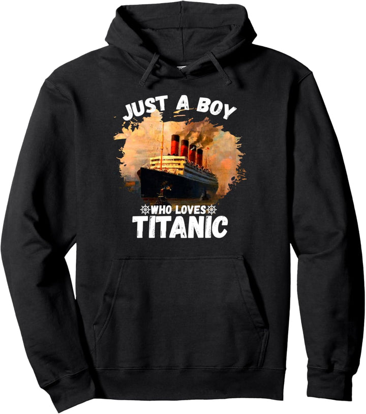 Jungs, die den RMS Titanic einfach lieben - Vintage Ocean Liner Pullover Hoodie