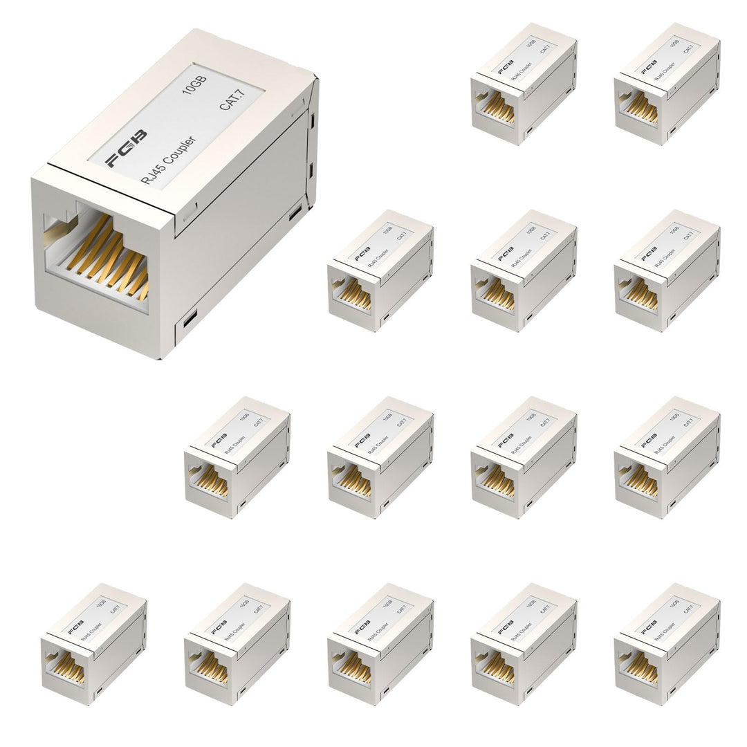 FGB 10Gbps RJ45 Koppler Ethernet Erweiterung Adapter, LAN Kupplung, LAN Verlängerung, Cat7 Netzwerk