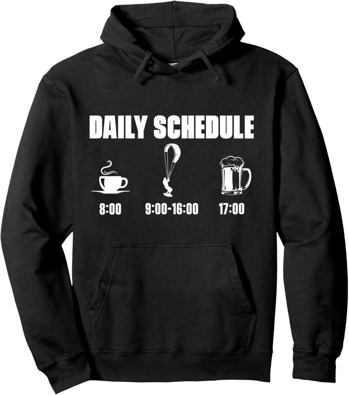 Kitesurfen Kiteboarding Kiten Kiting - Tagesplan Kitesurfen Pullover Hoodie