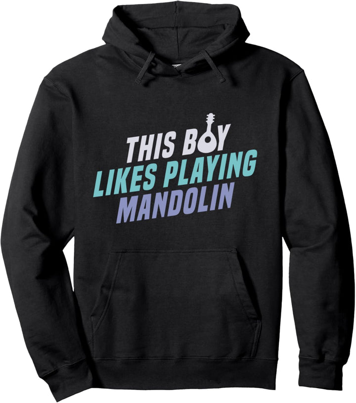 Junge mag Mandoline Musiker Bluegrass Folk Musik Pullover Hoodie