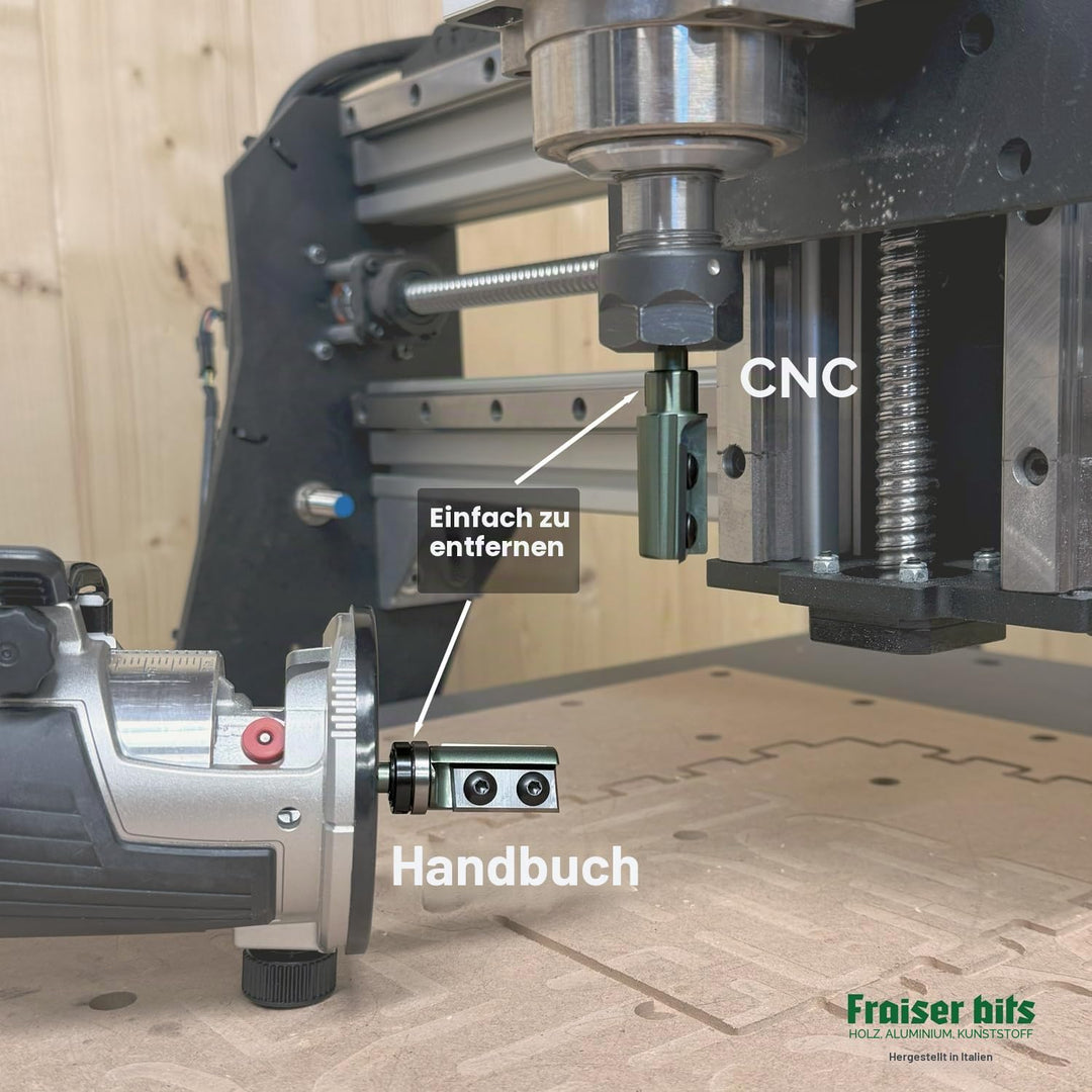 Fraiser Multibit - Nutfräser und Bündigfräser zum Kopieren, Schneiden und Rampenfräsen, Durchmesser