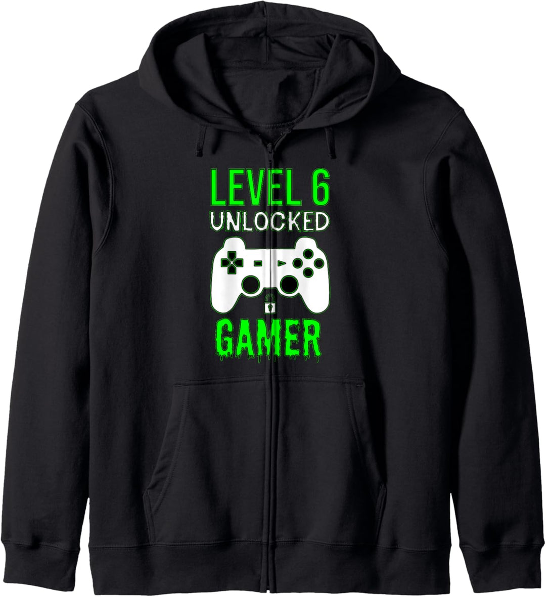 Level 6 Unlocked Gamer - Lustiger Spieler 6. Geburtstag Kapuzenjacke
