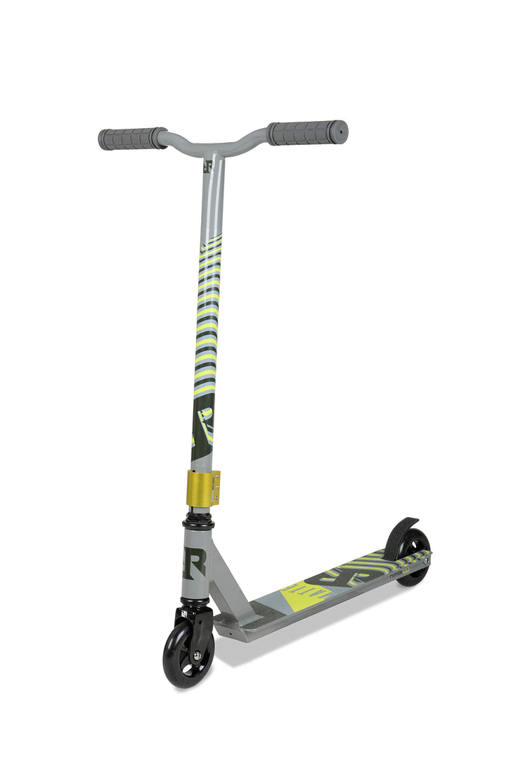 Riprail Matte Stunt Scooter in Ghost Silver mit Alloy Deck, Alloy Core Wheels und ABEC-9 Bearings