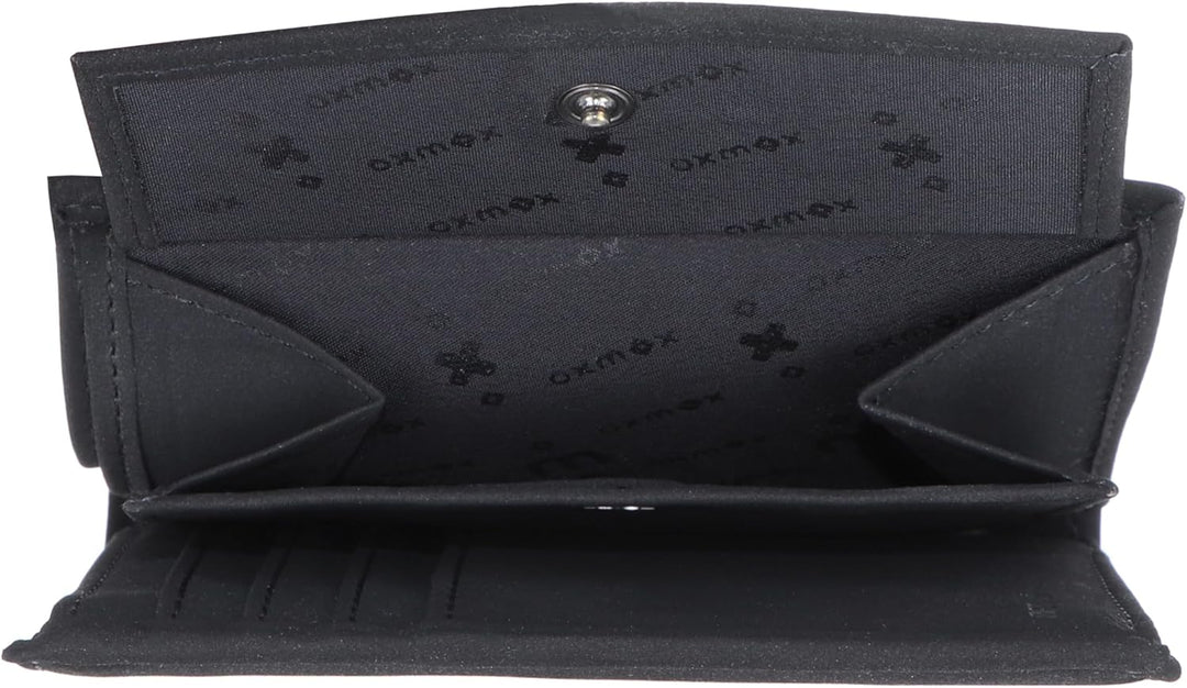 Oxmox Geldbörse New Cryptan RFID Protect Kombibörse Circle Bloom Print Cyan Black schwarz Circle Blo