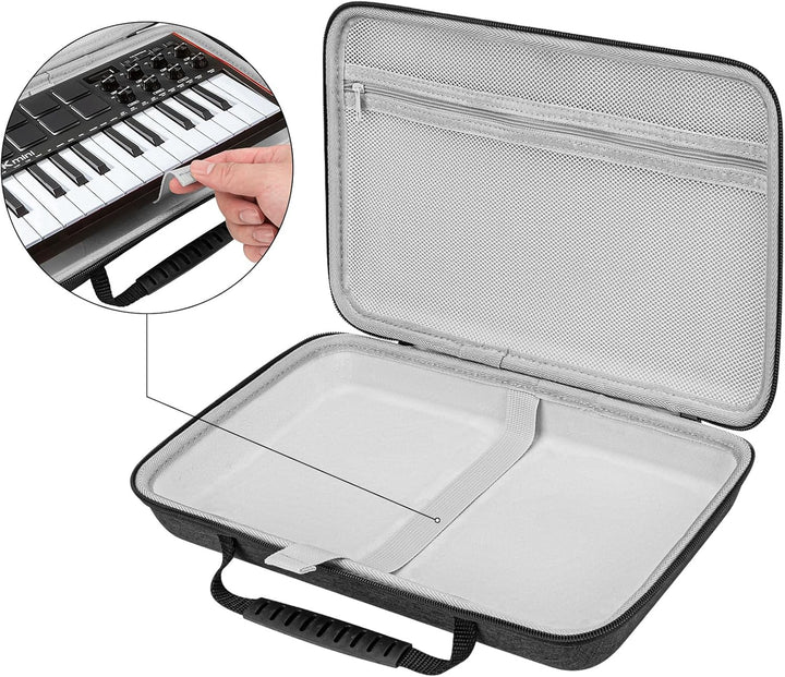 Geekria Hardshell-Case kompatibel mit Akai Professional MPK Mini MK3, 25-Tasten Ultra-portabler USB-