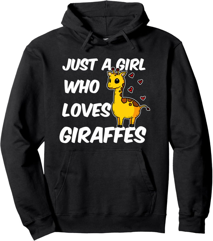 Just A Girl Who Loves Giraffes Lustiges Giraffe Kostüm Pullover Hoodie