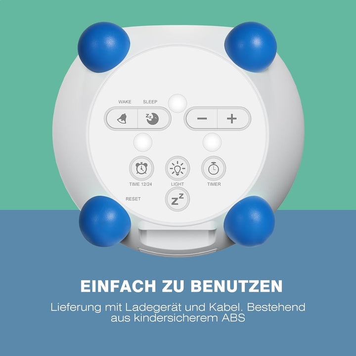I·CODE Kinder Wecker, Lichtwecker Kinder Mit Abschaltautomatik &amp;Wake Up Light, Schlaftrainer Kinder
