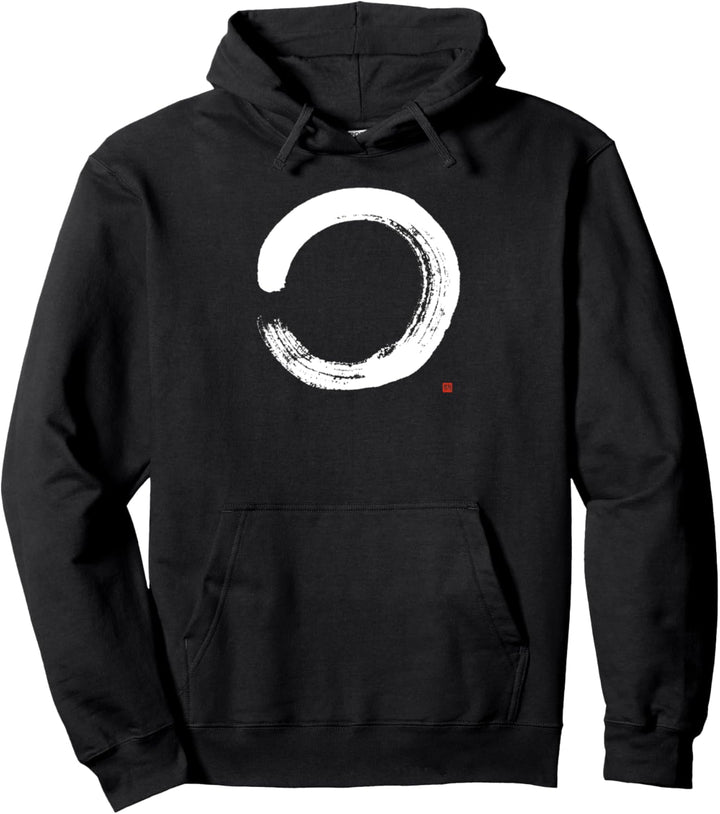 Zen Enso Kreis Handgemalter Kunstvoller Enso Kreis Japan Pullover Hoodie