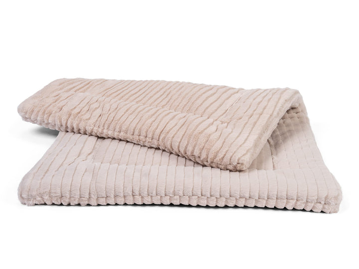 TrendPet Harmony 4cm gefütterte Hundedecke, Katzendecke, Liegedecke für Hunde und Katzen (Creme, 60x