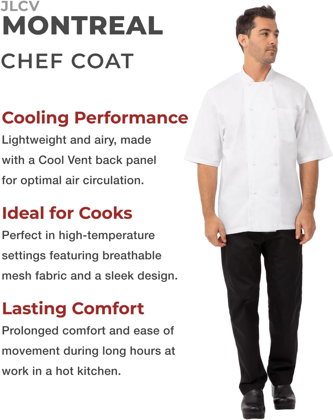 Chef Works Montreal Basic Cool Vent Jacke XL, XL