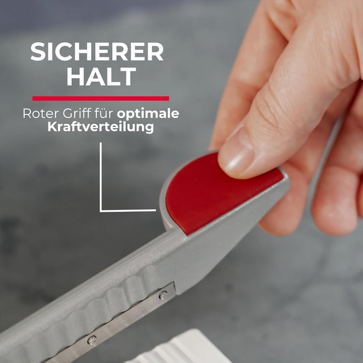 Westmark Käseschneide-Apparat mit scharfer Klinge, Variable Schnittstärke, Rostfreier Edelstahl/Alum