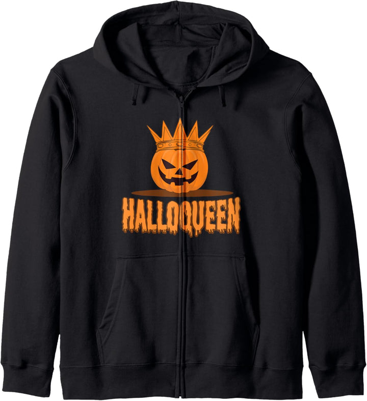 Halloqueen Spooky Happy Halloween Pumpkin Kapuzenjacke