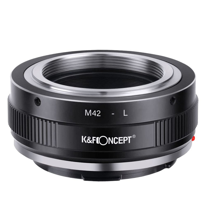K&F Concept Objektivadapter M42-L Manueller Fokus Kompatibel mit M42 Objektiv auf L Mount Kameragehä