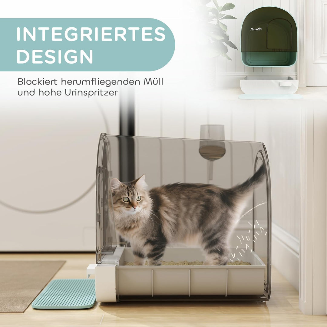 PawHut Katzentoilette Toilette mit Haube für Katzen bis 5 kg Katzenklo mit Deckel inkl. Schaufel aus