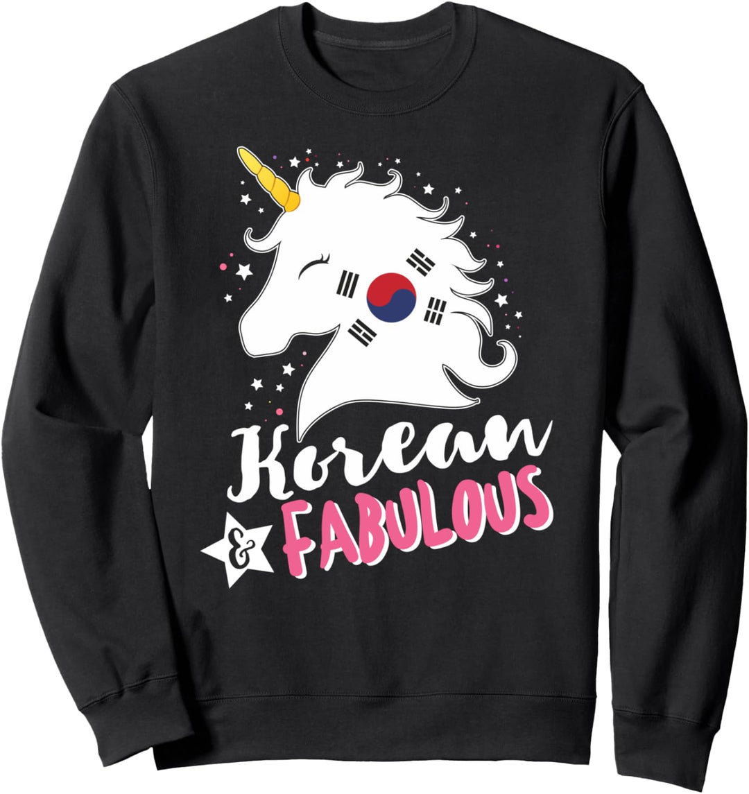 Südkoreanisches Einhorn Südkorea Flagge Sweatshirt
