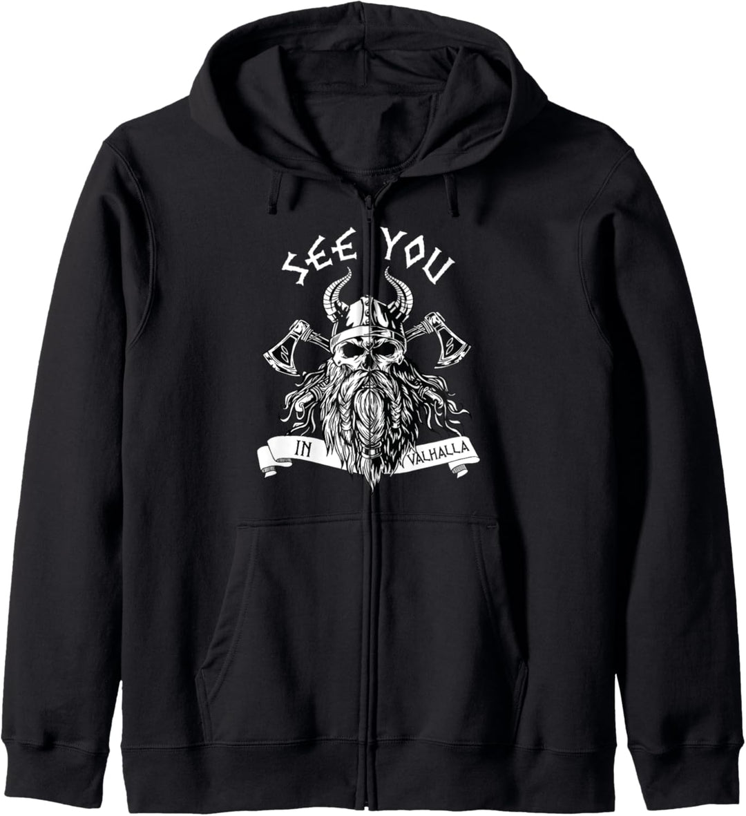 Viking See You In Valhalla nordischen nordischen Kapuzenjacke