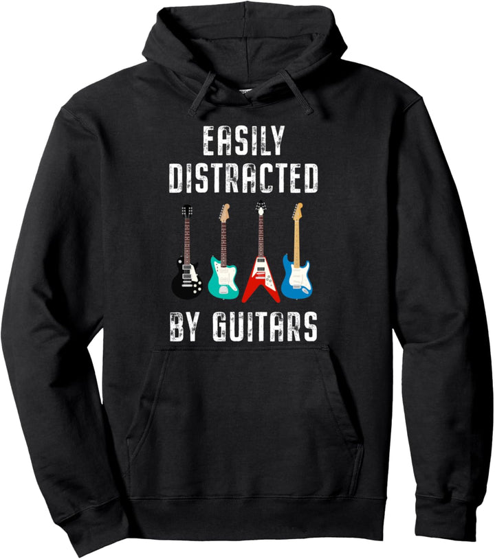 Vintage-Musik Leicht ablenkbare Gitarren Streichinstrument Pullover Hoodie