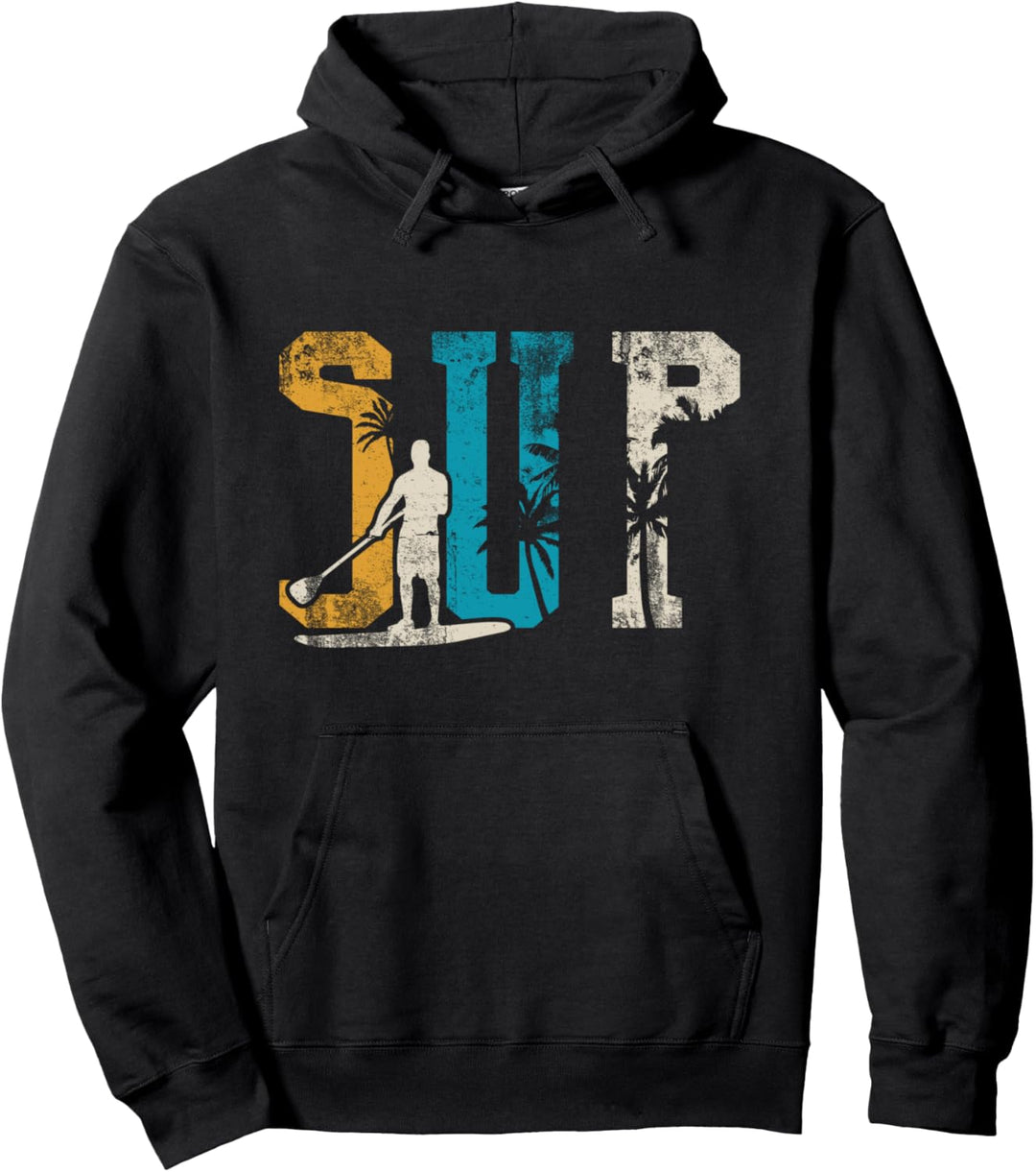 SUP Vintage Geschenk Stand Up Paddling Paddle Pullover Hoodie