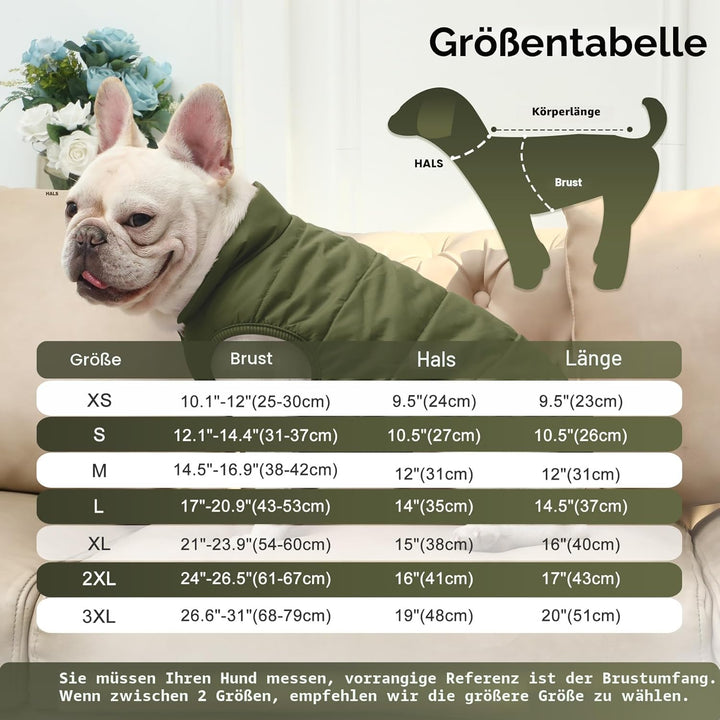 JoyDaog Fleece Hundejacke für Winter kaltes Wetter, Extra Weicher Hundemantel für Kleine Hunde, Wind