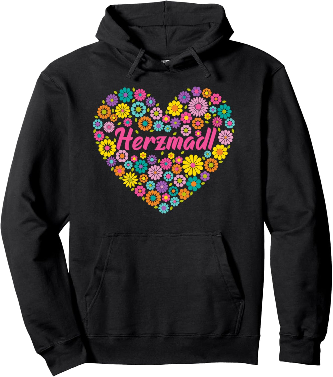 Herzmadl, Oktoberfest, Wiesn Blumen, Bayern Herzmadl Pullover Hoodie