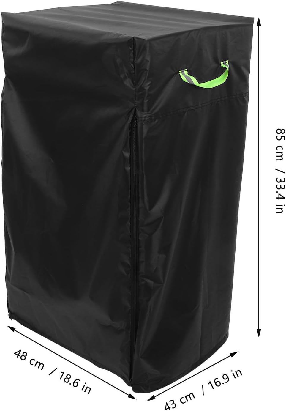 Wetterfeste und Abdeckung für Brennholzregal aus 210d Oxford Gewebe Schwarz Geeignet für Garten und