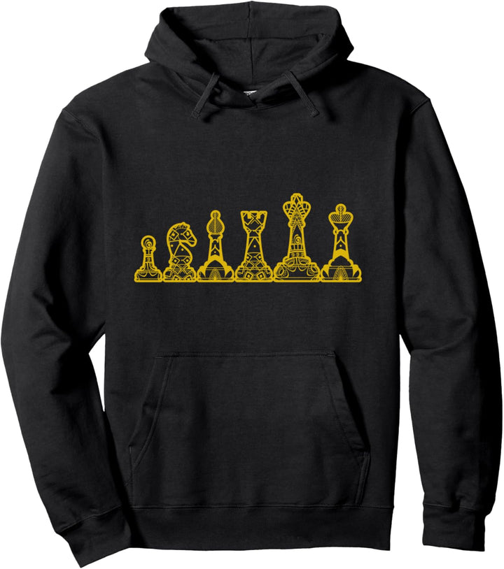 Schachfiguren Schachbrett Schachmatt Strategie Schachspieler Pullover Hoodie