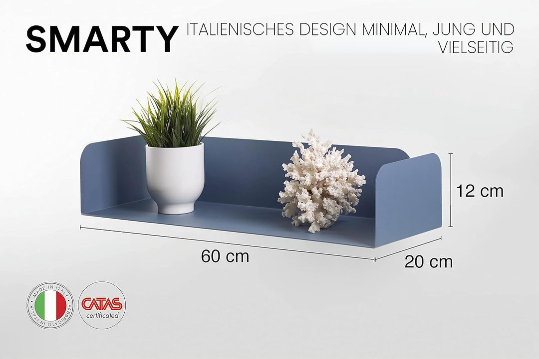 D-Segno Office Design Moderne Wandregal Metall, Regal Bücherregal Metall, Schnell und einfach zu mon