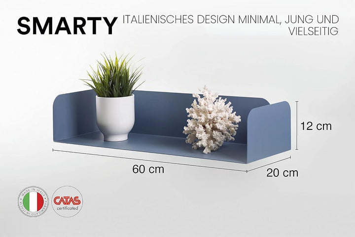 D-Segno Office Design Moderne Wandregal Metall, Regal Bücherregal Metall, Schnell und einfach zu mon