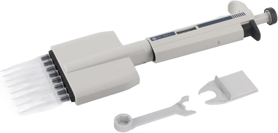 8 Kanal Pipette 50-300μl Pipette Mehrkanalpipette Variables Volumen Mechanische Pipette Manuell Eins