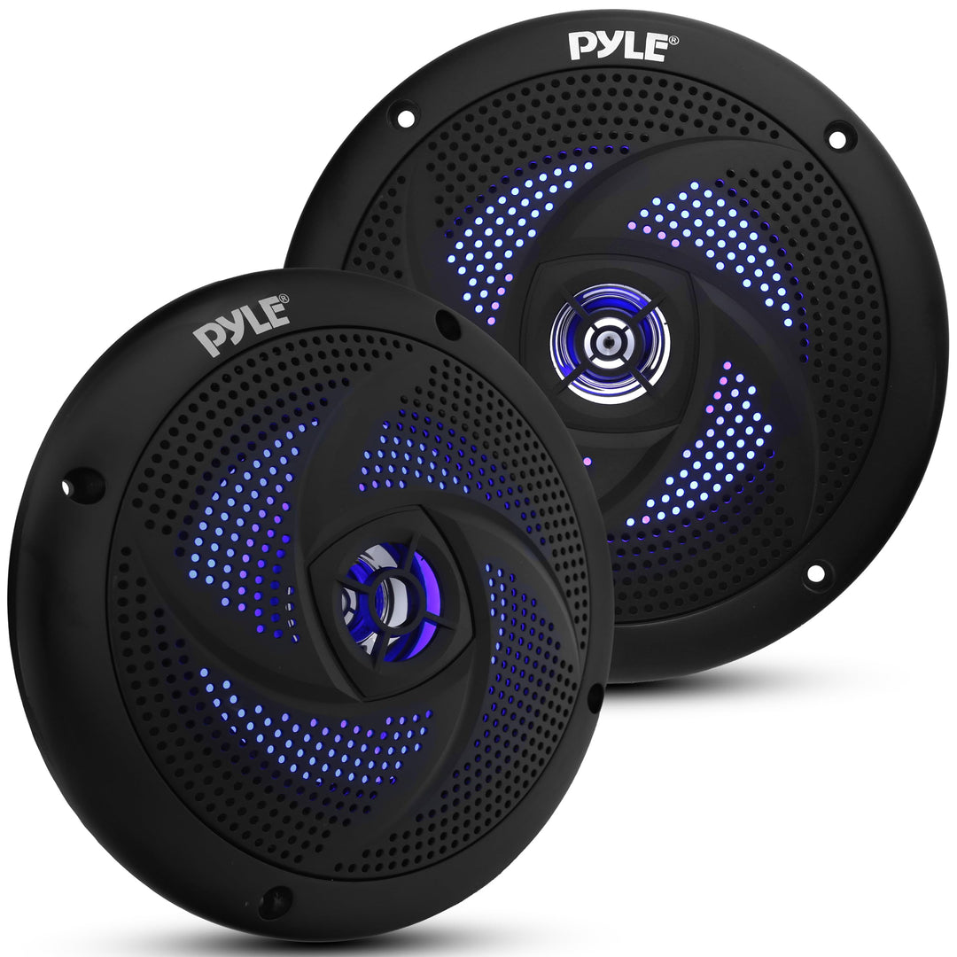 Pyle Marine PLMRS63BL Lautsprecher, wasserdicht, 16,5 cm, flaches Design, Wakeboard-Turm, wetterfest