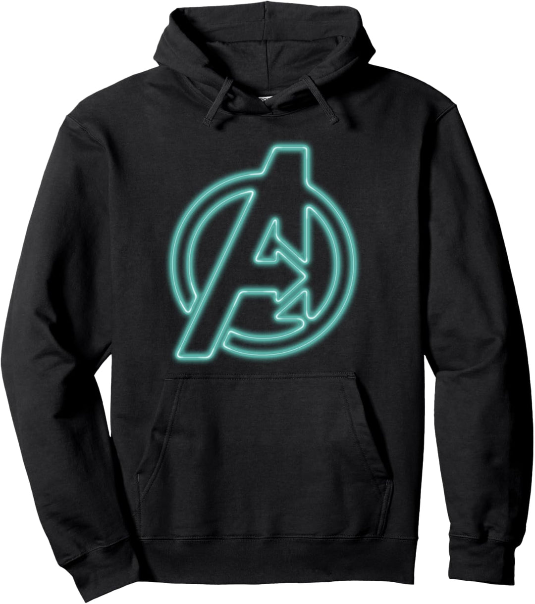 Marvel Avengers Neon Blue Symbol Pullover Hoodie