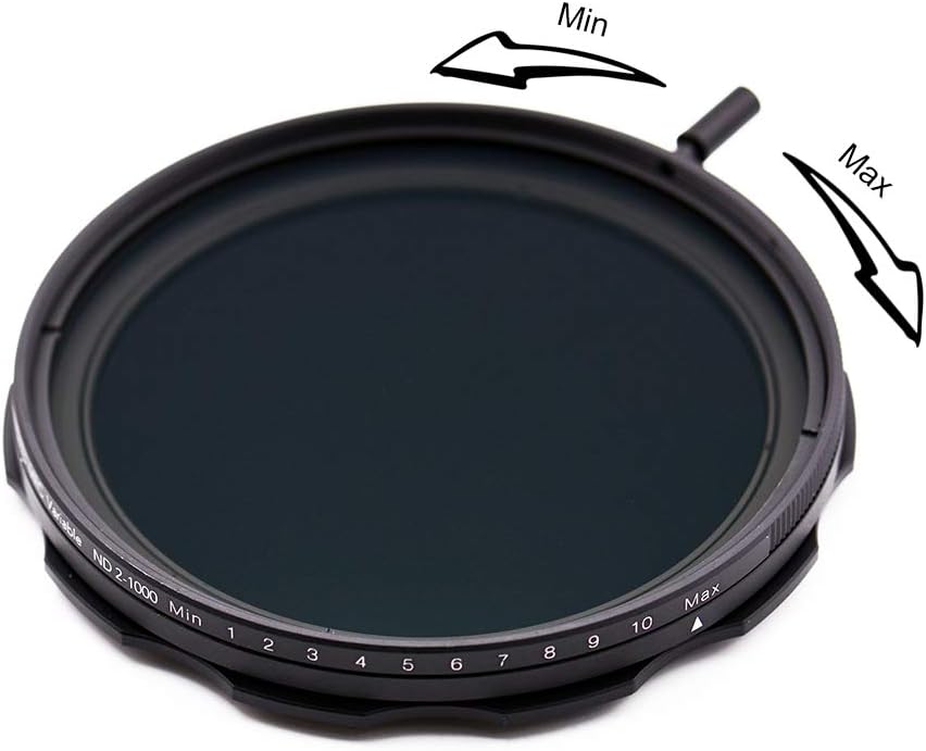 JONGSUN Variable ND Filter 58mm, S-Pro HD MRC 16-Schicht Nanobeschichtung, ND2-ND1000, Kameraneutral