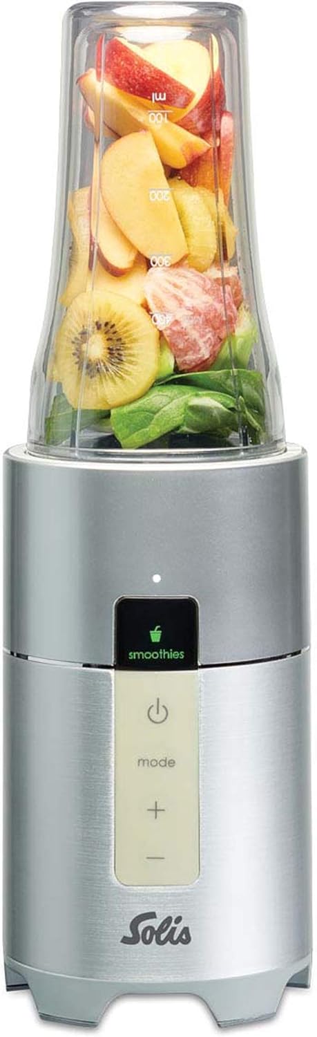 Solis Perfect Blender Pro Slim 8327 - Smoothie Maker aus Edelstahl - Mit Reinigungsfunktion - Mit Ei