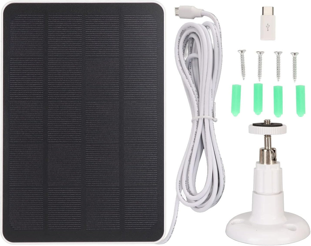Solarpanel für Überwachungskamera, für DC 5V-Überwachungskamera, Wasserdichtes IP65-Kameraladegerät,